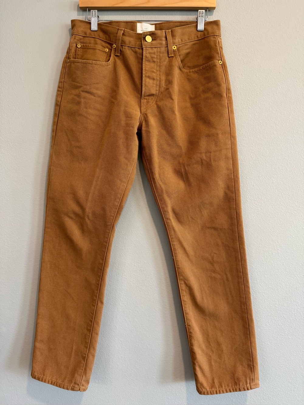 Sid Mashburn Canvas Pants Button Fly Slim Straight 32X29.5